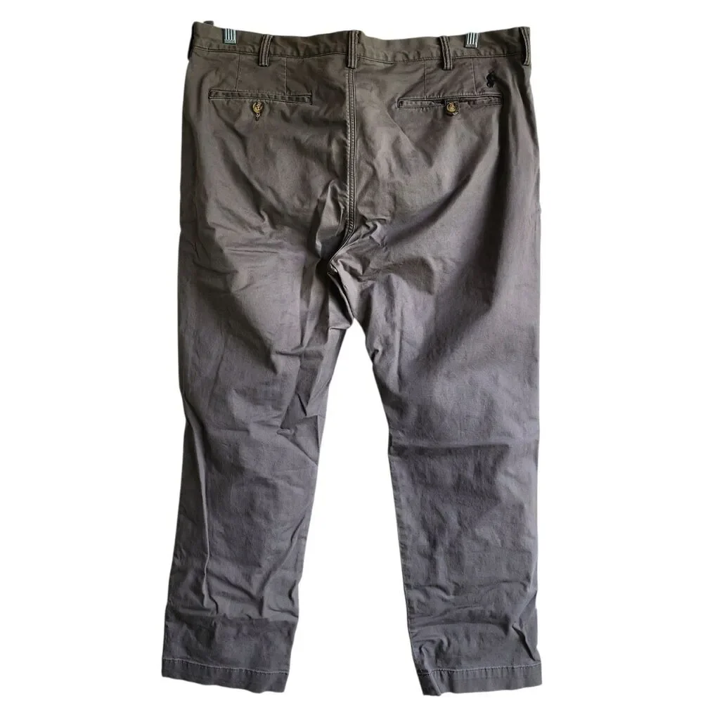 Polo Ralph Lauren Chino Pants 38x30 Straight Fit Stretch Twill Cotton Gray Men's